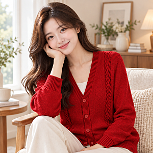 성남손뜨개 여성 손뜨개 가디건 추천｜예쁜 브이넥 단추 가디건 5가지 색상과 주문제작 (성....