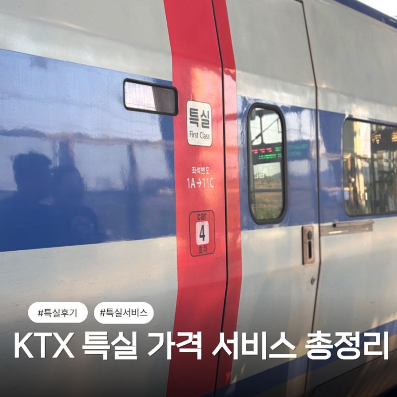 KTX특실 일반실 차이 가격 특실서비스 간식 물 위치 예매 이용 후기