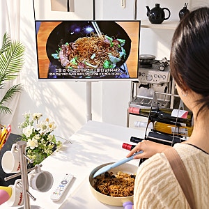 무선 삼탠바이미 이동식 TV 중소 삼텐 바이미 티비 32인치 스탠드 캠핑 와이드 무빙뷰 넾다세....