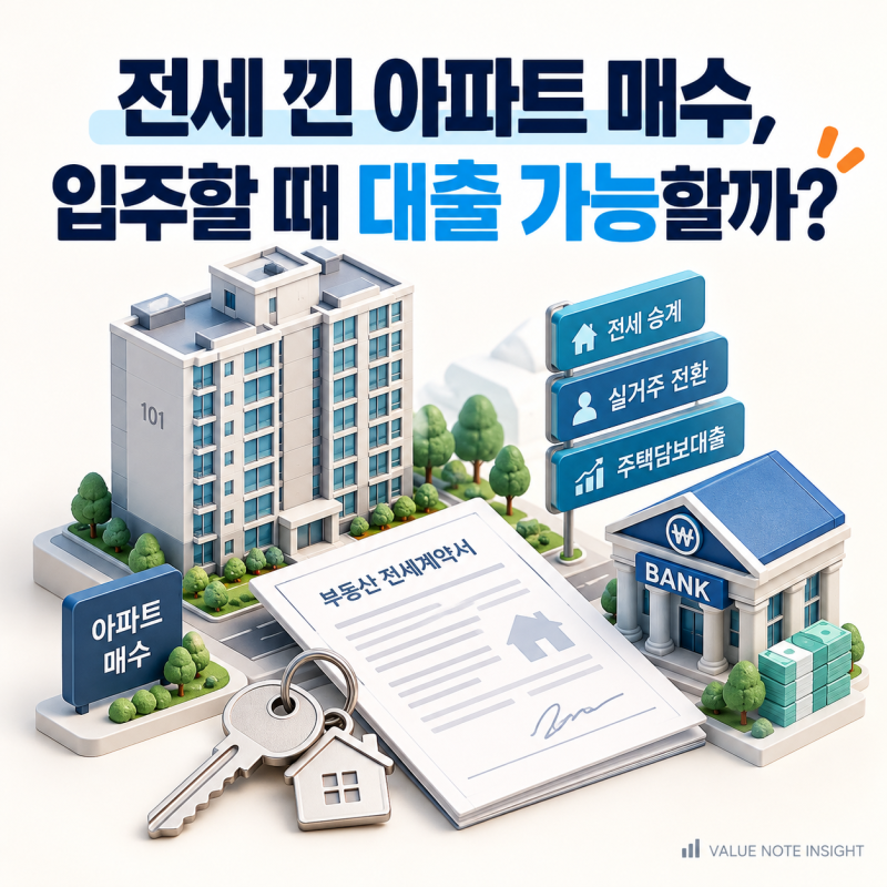 전세 낀 아파트 매수 후 실거주, 대출은 얼마나 나올까?｜전세퇴거자금 1억 제한·보금자리론....