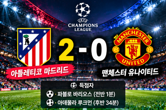 ⚽이강인 맨유전 선발 출전! 아틀레티코 2-0 승리, 챔피언스리그 평점·하이라이트 총정리