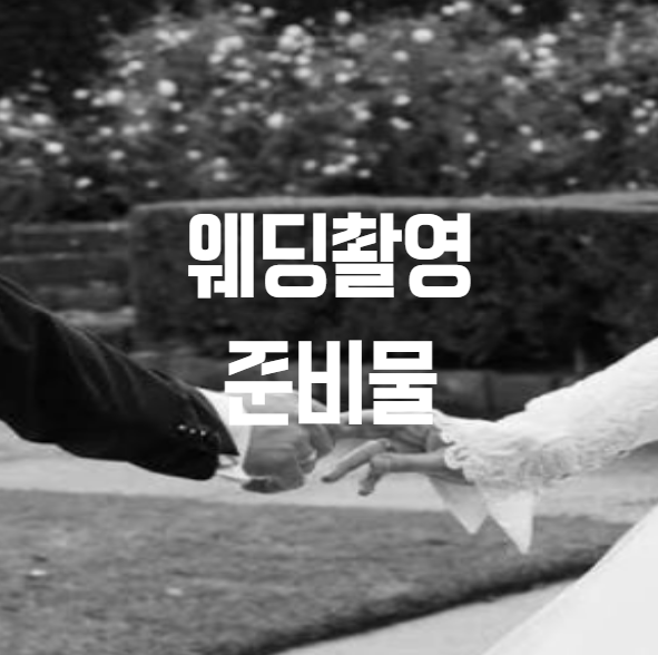 웨딩 스튜디오 촬영 전 준비물 & 체크리스트 총 정리!