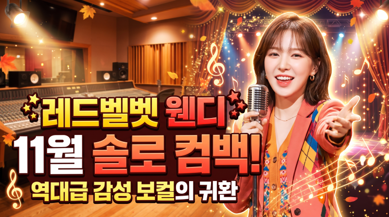 [레드벨벳] 웬디 11월 솔로 컴백 확정! , 1년 2개월 만의 새 앨범 근황 정보 총정리(+인스타)