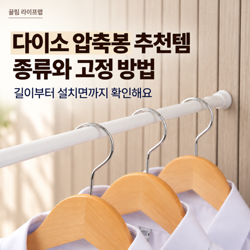 다이소 압축봉 추천템 종류와 길이 고정 방법