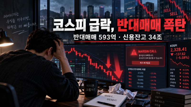 코스피 6000선 붕괴 위기, 반대매매 593억 폭증! 34조 빚투가 더 위험한 이유