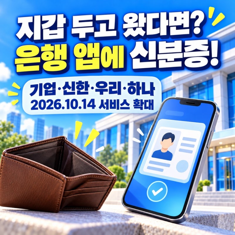 모바일 신분증, 오늘부터 은행 앱에서도! 기업·신한·우리·하나 이용 전 확인할 것