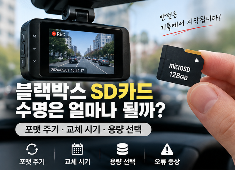 블랙박스 SD카드 수명은 얼마나 될까?｜포맷 주기·교체 시기·용량 선택