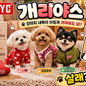 BYC 개리야스 화제 이유｜강아지 내복·김장조끼 가격과 사이즈 총정리