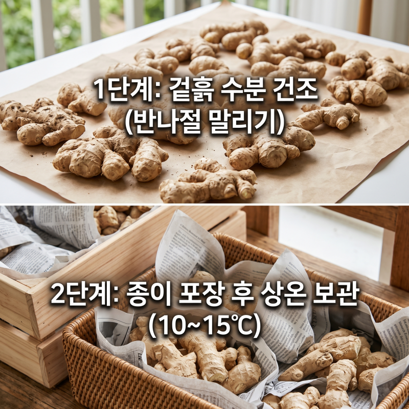 생강 보관법 흙생강부터 깐생강까지 냉장 냉동 정리