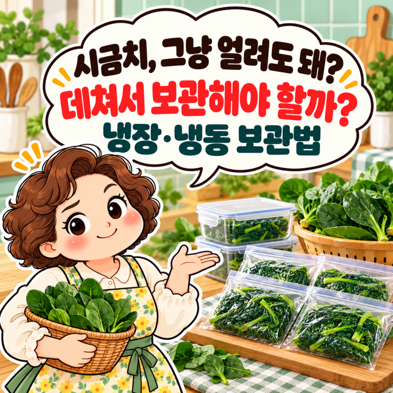 시금치 보관법, 생으로 냉동해도 될까? 데친 시금치 보관하는 방법