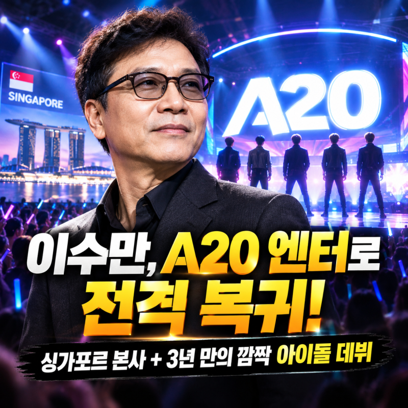 이수만, SM 떠나 'A20 엔터'로 전격 복귀! 3년 만에 깜짝 공개한 신인 그룹 정체