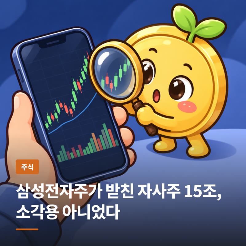 삼성전자주가 받친 자사주 15조, 소각용 아니었다