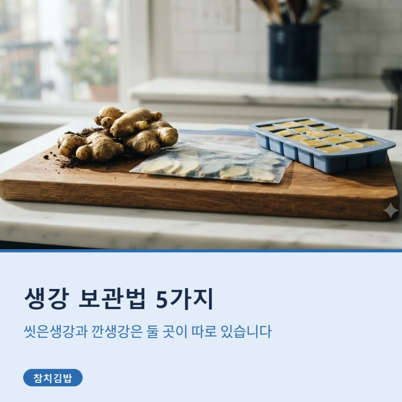 생강 보관법 5가지, 씻은생강과 깐생강은 둘 곳이 따로 있습니다