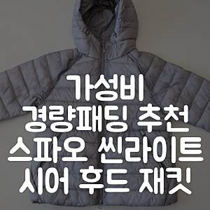 스파오 경량패딩 추천｜씬라이트 여성 시어 후드 재킷 내돈내산 후기