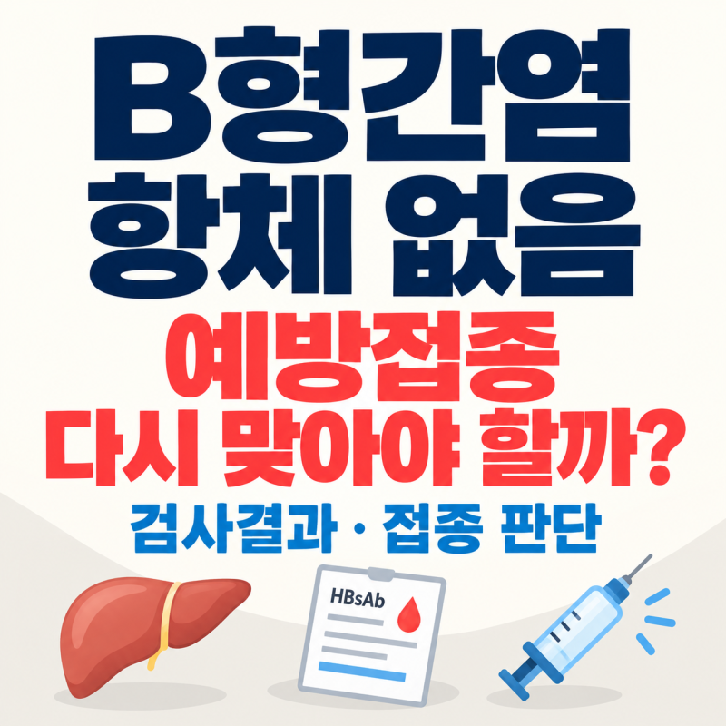 B형간염 항체가 없다면? 검사결과와 예방접종 전 확인할 것