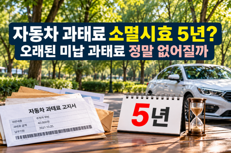 자동차 과태료 소멸시효 5년? 오래된 미납 과태료 정말 없어질까