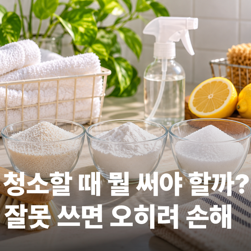 과탄산소다 베이킹소다 구연산 차이｜청소할 때 뭘 써야 할까?