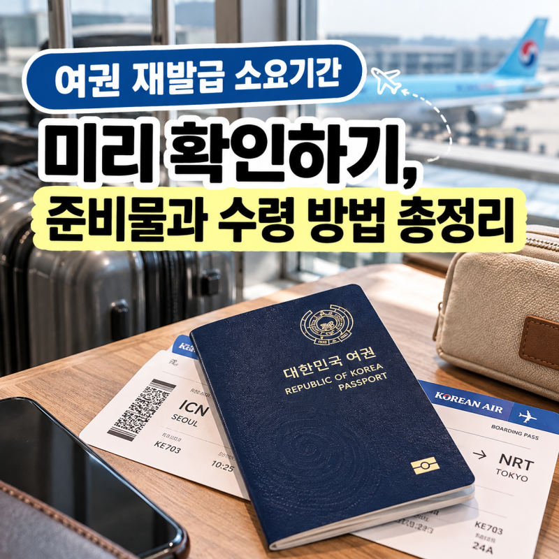 여권 재발급 소요기간 미리 확인하고 준비물과 수령 방법 확인