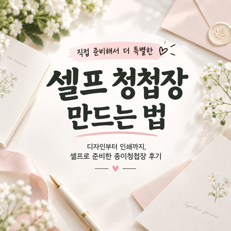 [셀프청첩장] 미리캔버스 성원애드피아 셀프 종이청첩장 손쉽게 인쇄 제작 만들기