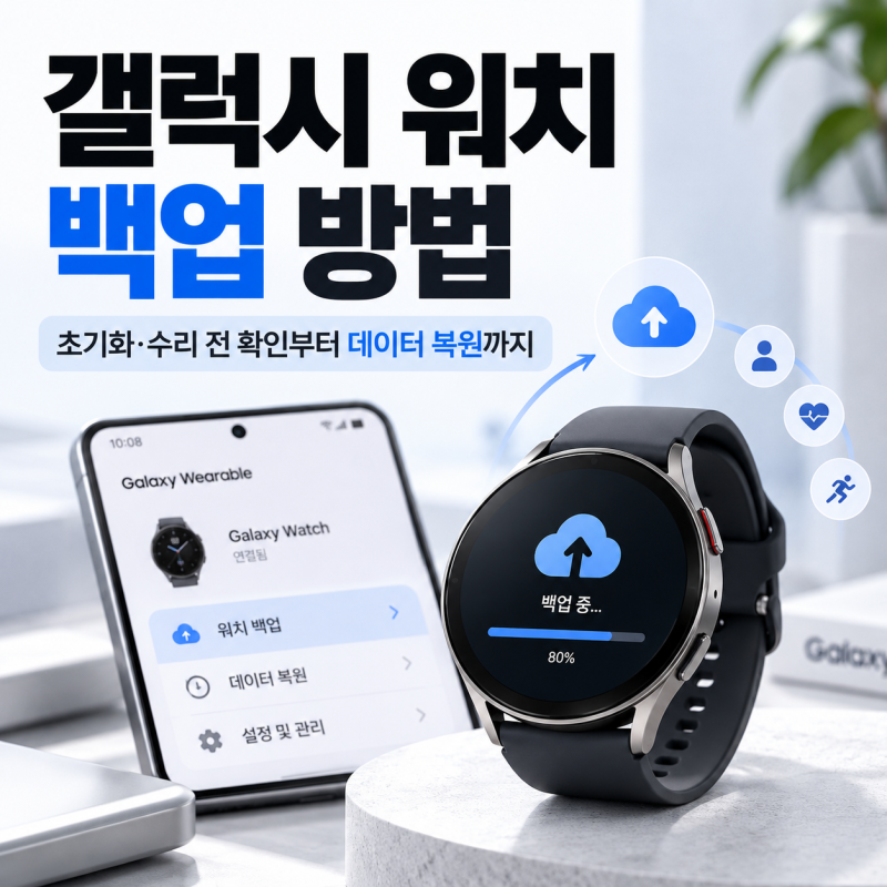 갤럭시 워치 백업 방법, 초기화·수리 전 확인부터 데이터 복원까지