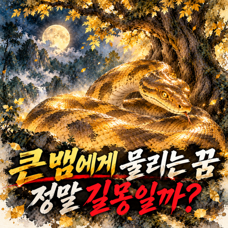 뱀 꿈해몽 큰 뱀에게 물리는 꿈이 오히려 좋은 징조라고 하는 이유