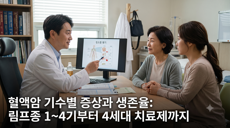[혈액암 #2] 혈액암 완치율 70% 시대: 혈액암 기수별 증상과 5년 생존율 지표 & 첨단 신약 팩트 ....