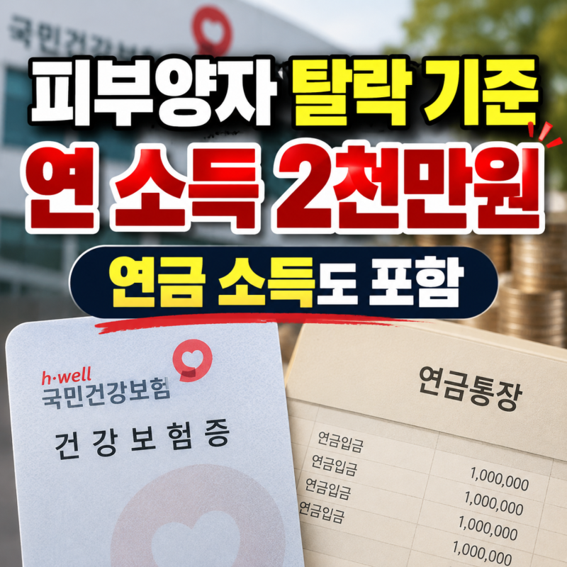건강보험 피부양자 자격 기준, 연금 소득 얼마 넘으면 탈락하는지