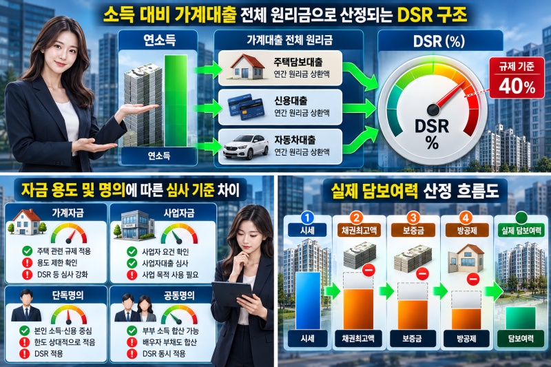 DSR초과 아파트추가담보대출 한도는 어떤 조건에서 나올까?