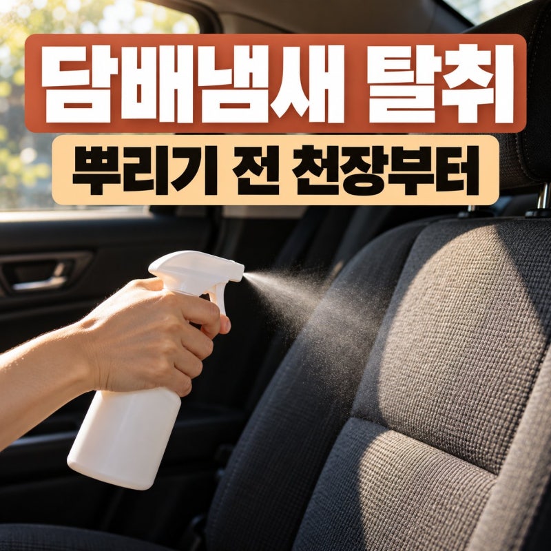 담배냄새탈취제 뿌리기 전, 천장부터 닦아야 냄새가 덜 돌아와요