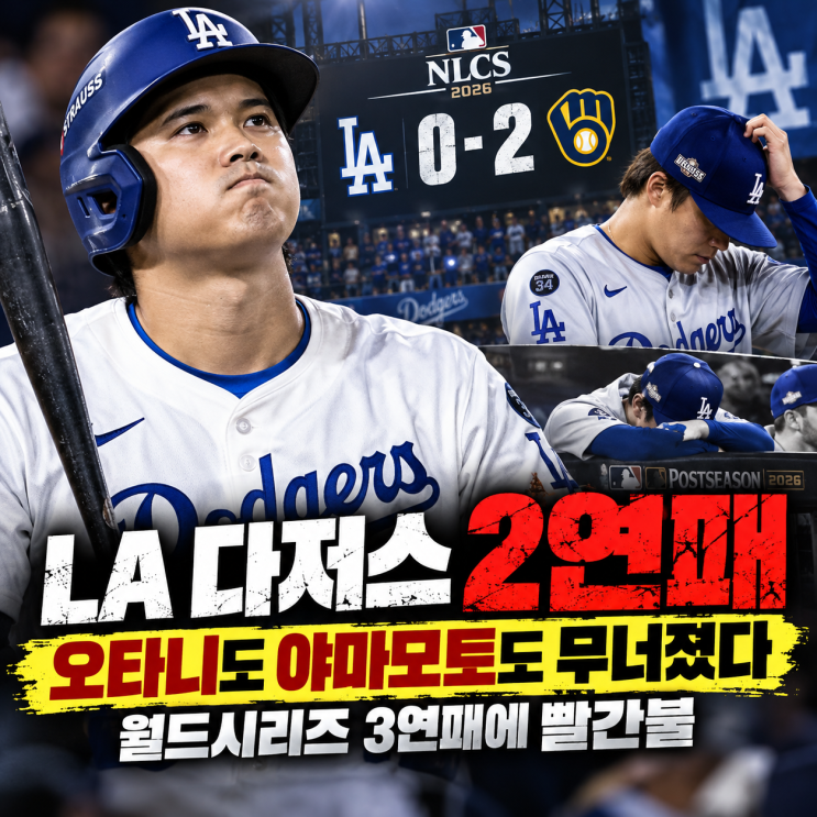 LA <b>다저스</b> 2연패 충격ㅣ오타니도 야마모토도 무너졌다, 월드시리즈 3....