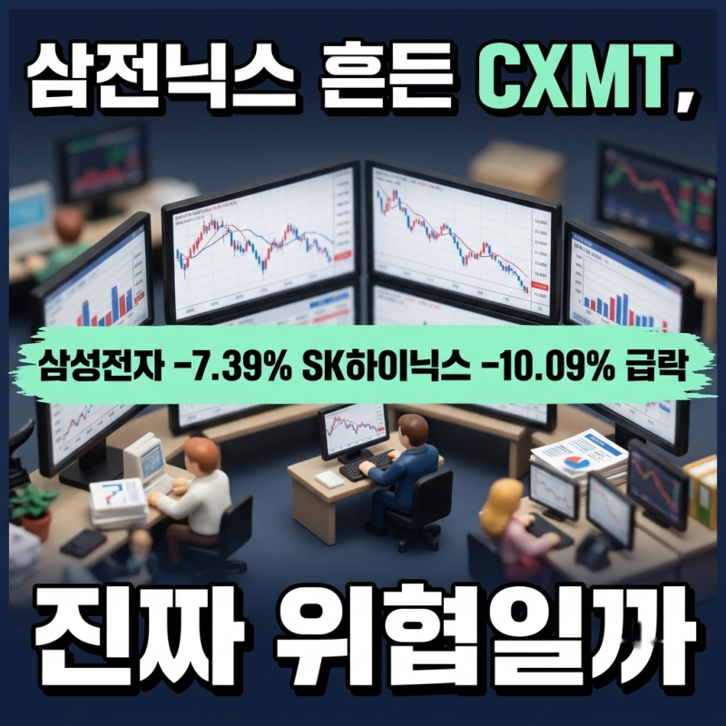 [삼성전자,CXMT] 삼성전자 7.39%·SK하이닉스 10.09% 폭락, 중국 CXMT 추격은 어디까지 왔을까