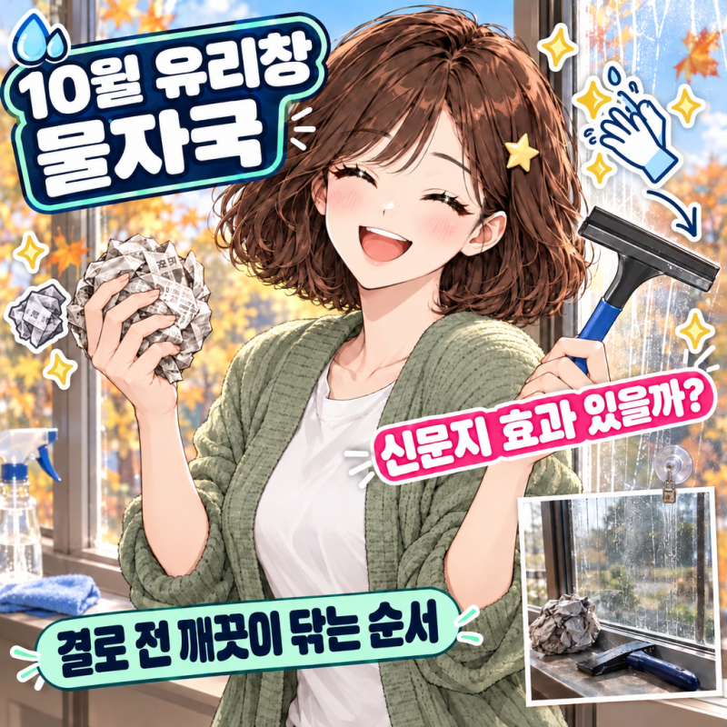 "물자국 왜 자꾸 남을까?" 10월 결로 오기 전 유리창 닦는 방법, 신문지 효과까지