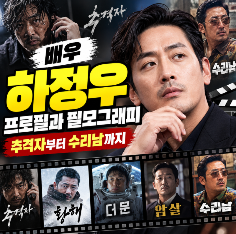 배우 하정우 프로필과 필모그래피｜추격자부터 수리남까지