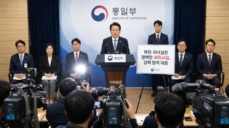 정동영 통일부 장관 북한 자녀설에 대한 부처차원의 대응에 대해 AI....