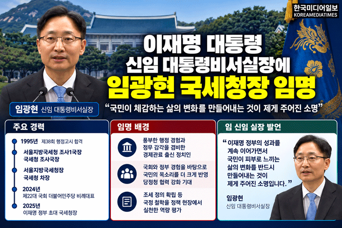 임광현 신임 대통령 비서실장 <b>임명</b>…강훈식 “<b>이재명</b> 정부 반드시 ....