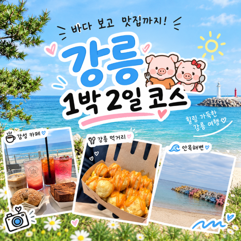 [강릉 여행] KTX 타고 떠나는 강릉 1박 2일 코스 | 울릉도 며느리 & 김우정 짬뽕순두부 맛집❗️
