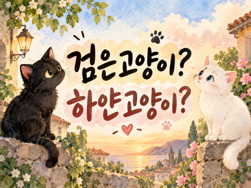 고양이꿈해몽, 하얀고양이 검은고양이 길몽 흉몽 같을까, 다를까