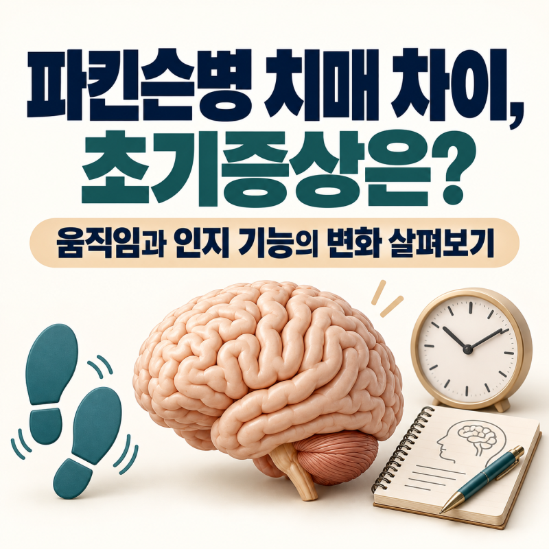 파킨슨병 치매 차이, 초기증상은?