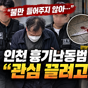 "관심 끌려고 그랬다"…인천 흉기난동범의 충격 진술, 시민 8명이 다쳤다