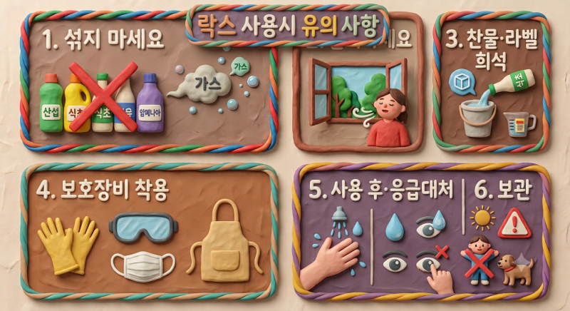 락스 청소할 때 꼭 지켜야 할 주의사항 5가지, 그리고 손 보호 장갑 추천 (스카이랩 No.924)