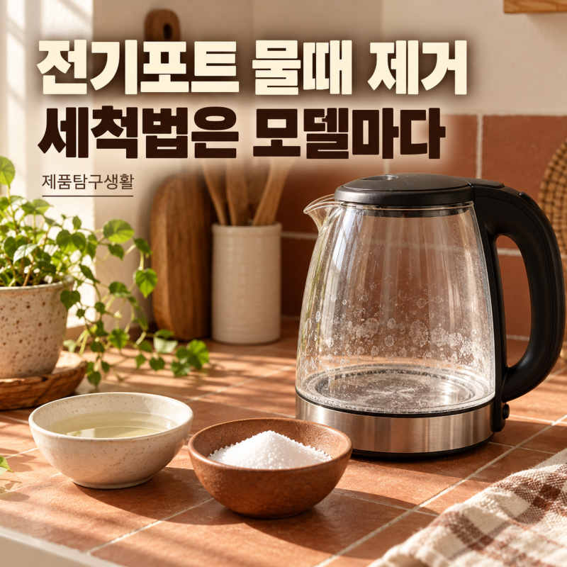전기포트 물때 제거, 식초와 구연산 사용법은 다릅니다