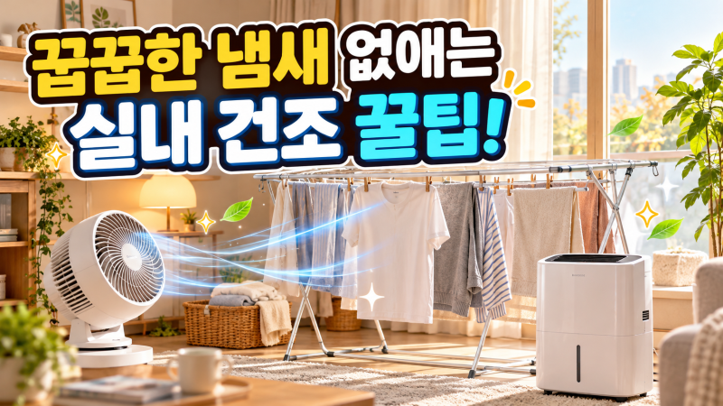 가을철 빨래 냄새 없애는 방법｜실내 건조 꿀팁과 쉰내 제거하는 생활습관