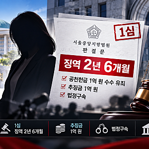 강선우 징역 2년 6개월·추징금 1억 원! 공천헌금 1심 유죄, 법정구속에 의원직 상실 가능성까....