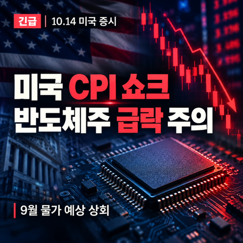 [속보] 미국 9월 CPI 예상치 상회…미국 증시 악재, 금리인상 전망, 반도체주 먼저 조정