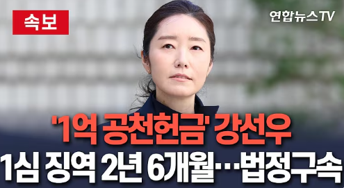 <b>강선우</b> <b>공천 헌금</b> <b>1억</b> 원, 결국 <b>징역</b> 2년 6개월…김경은 <b>징역</b> 1년, 의....