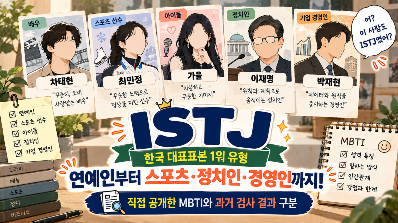 ISTJ 연예인·유명인, 차태현·최민정·이재명도? 아이돌부터 경영인까지 직접 공개한 사람들