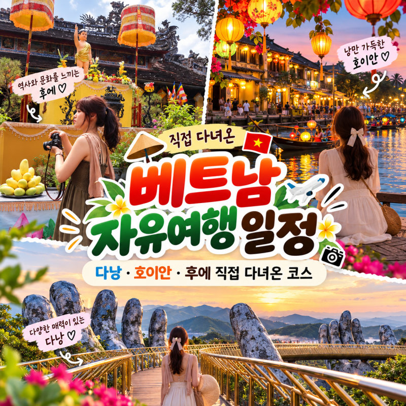 베트남 자유여행 다낭 여행코스｜호이안·후에까지 직접 다녀온 일정