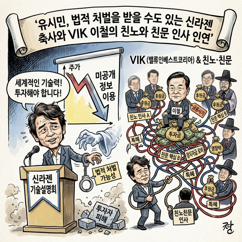 유시민, 신라젠 투자 축사와 VIK(밸류인베스트코리아) 이철의 친노와 친문 인사 인연