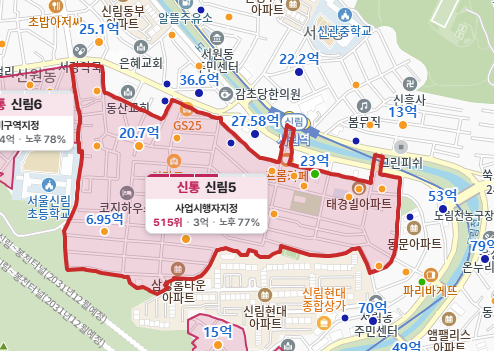 [신림5구역]신림동의 대장은 여기다! 2억대 지분이 팔린 관악 최대 재개발, 신탁 속도전에 건설사 홍보전까지 붙었다