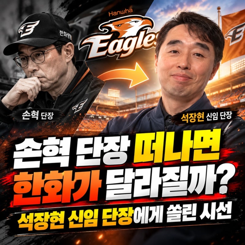 “손혁 단장 떠나면 한화가 달라질까?”… 석장현 신임 단장에게 쏠린 시선